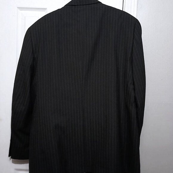 Enrico Gelini Men 2 Piece Dark Blue Pinstripe Suit 42S - Picture 7 of 16